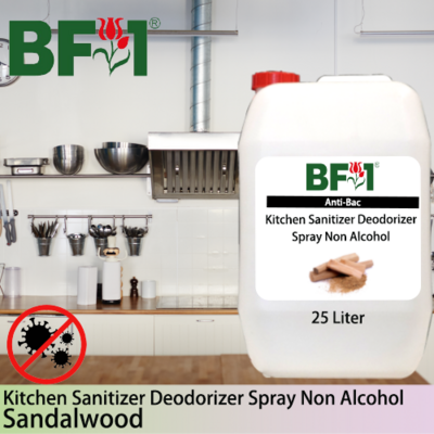 (ABKSD) Sandalwood Anti-Bac Kitchen Sanitizer Deodorizer Spray - Non Alcohol - 25L