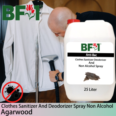 Anti-Bac Clothes Sanitizer and Deodorizer Spray (ABCSD) - Non Alcohol with Agarwood - 25L