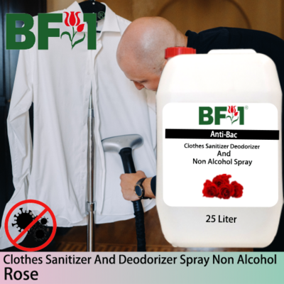 Anti-Bac Clothes Sanitizer and Deodorizer Spray (ABCSD) - Non Alcohol with Rose - 25L