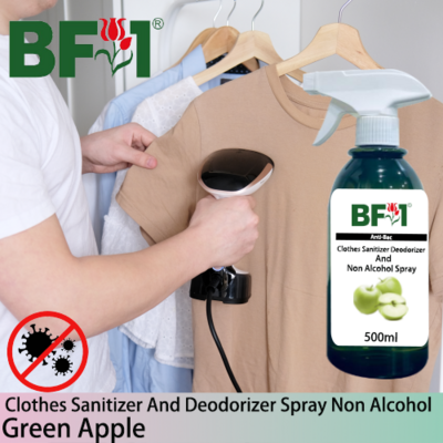 Anti-Bac Clothes Sanitizer and Deodorizer Spray (ABCSD) - Non Alcohol with Apple - Green Apple - 500ml