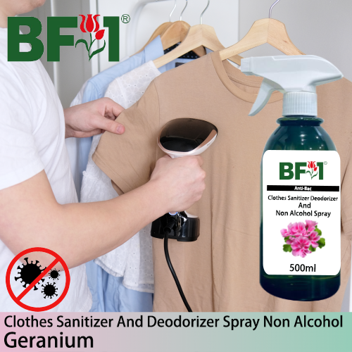 Anti-Bac Clothes Sanitizer and Deodorizer Spray (ABCSD) - Non Alcohol with Geranium - 500ml