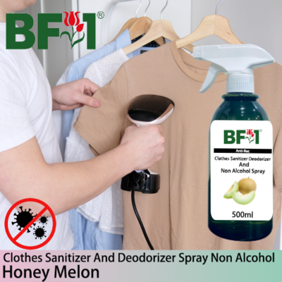Anti-Bac Clothes Sanitizer and Deodorizer Spray (ABCSD) - Non Alcohol with Honey Melon - 500ml