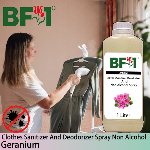 Anti-Bac Clothes Sanitizer and Deodorizer Spray (ABCSD) - Non Alcohol with Geranium - 1L