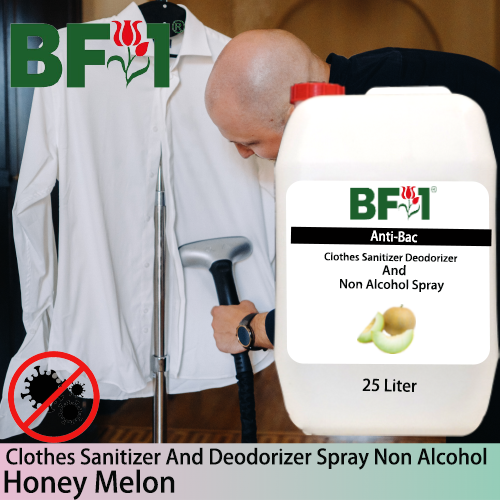 Anti-Bac Clothes Sanitizer and Deodorizer Spray (ABCSD) - Non Alcohol with Honey Melon - 25L
