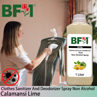 Anti-Bac Clothes Sanitizer and Deodorizer Spray (ABCSD) - Non Alcohol with lime - Calamansi Lime - 1L