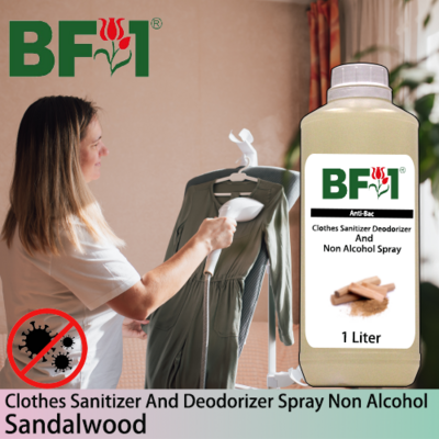 Anti-Bac Clothes Sanitizer and Deodorizer Spray (ABCSD) - Non Alcohol with Sandalwood - 1L