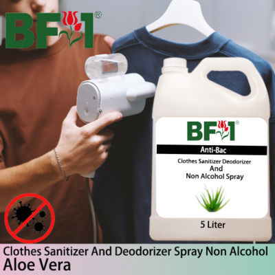 Anti-Bac Clothes Sanitizer and Deodorizer Spray (ABCSD) - Non Alcohol with Aloe Vera - 5L