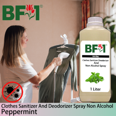 Anti-Bac Clothes Sanitizer and Deodorizer Spray (ABCSD) - Non Alcohol with mint - Peppermint - 1L