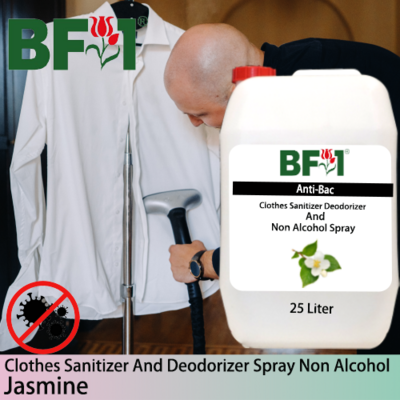 Anti-Bac Clothes Sanitizer and Deodorizer Spray (ABCSD) - Non Alcohol with Jasmine - 25L