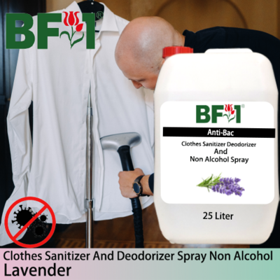 Anti-Bac Clothes Sanitizer and Deodorizer Spray (ABCSD) - Non Alcohol with Lavender - 25L
