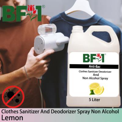 Anti-Bac Clothes Sanitizer and Deodorizer Spray (ABCSD) - Non Alcohol with Lemon - 5L