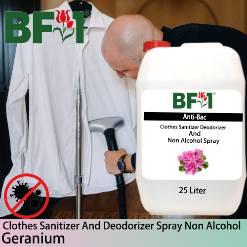 Anti-Bac Clothes Sanitizer and Deodorizer Spray (ABCSD) - Non Alcohol with Geranium - 25L