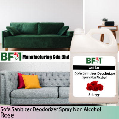 (ABSSD1) Rose Anti-Bac Sofa Sanitizer Deodorizer Spray - Non Alcohol - 5L