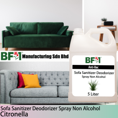 (ABSSD1) Citronella Anti-Bac Sofa Sanitizer Deodorizer Spray - Non Alcohol - 5L