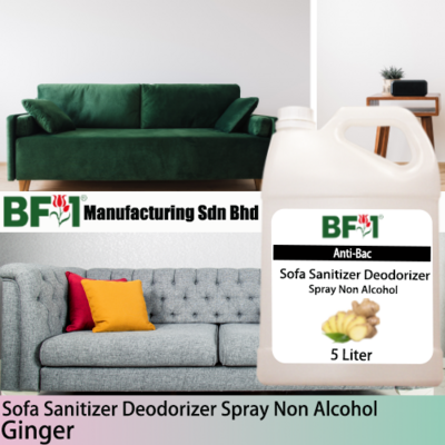 (ABSSD1) Ginger Anti-Bac Sofa Sanitizer Deodorizer Spray - Non Alcohol - 5L