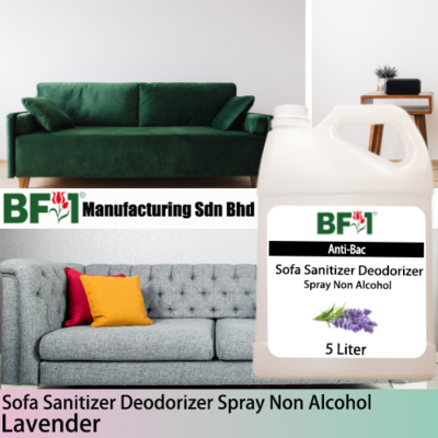 (ABSSD1) Lavender Anti-Bac Sofa Sanitizer Deodorizer Spray - Non Alcohol - 5L