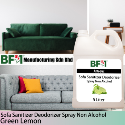 (ABSSD1) Lemon - Green Lemon Anti-Bac Sofa Sanitizer Deodorizer Spray - Non Alcohol - 5L