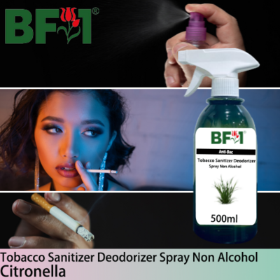 (ABTSD1) Citronella Anti-Bac Tobacco Sanitizer Deodorizer Spray - Non Alcohol - 500ml