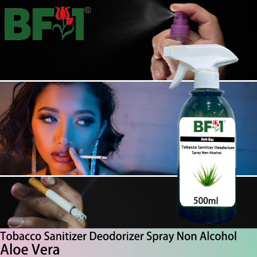 (ABTSD1) Aloe Vera Anti-Bac Tobacco Sanitizer Deodorizer Spray - Non Alcohol - 500ml