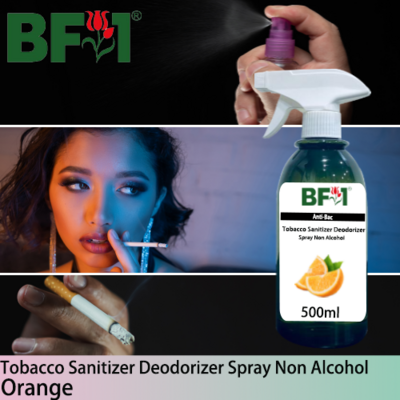 (ABTSD1) Orange Anti-Bac Tobacco Sanitizer Deodorizer Spray - Non Alcohol - 500ml