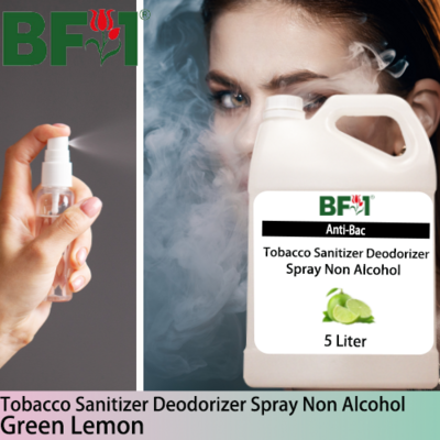 (ABTSD1) Lemon - Green Lemon Anti-Bac Tobacco Sanitizer Deodorizer Spray - Non Alcohol - 5L