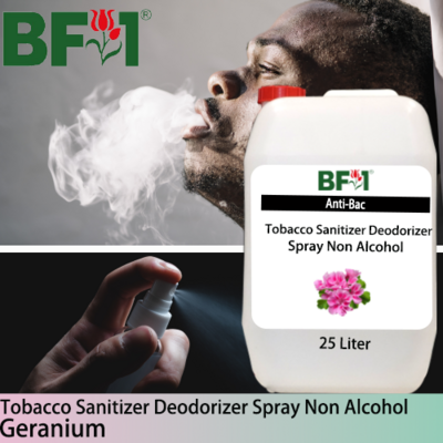 (ABTSD1) Geranium Anti-Bac Tobacco Sanitizer Deodorizer Spray - Non Alcohol - 25L