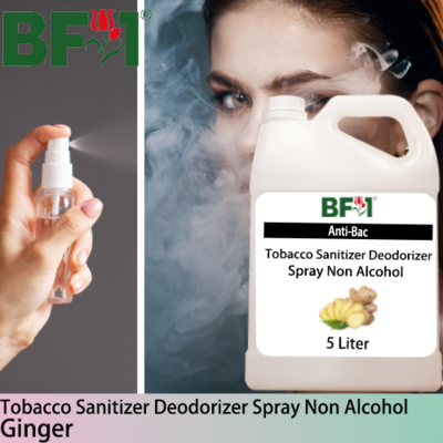 (ABTSD1) Ginger Anti-Bac Tobacco Sanitizer Deodorizer Spray - Non Alcohol - 5L