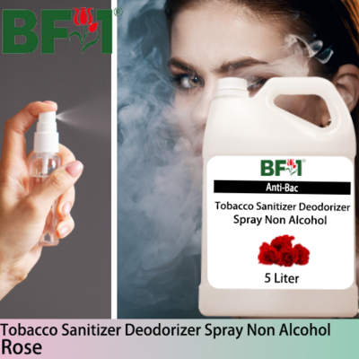 (ABTSD1) Rose Anti-Bac Tobacco Sanitizer Deodorizer Spray - Non Alcohol - 5L