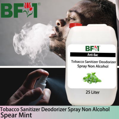 (ABTSD1) mint - Spear Mint Anti-Bac Tobacco Sanitizer Deodorizer Spray - Non Alcohol - 25L