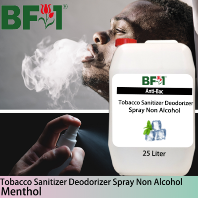 (ABTSD1) Menthol Anti-Bac Tobacco Sanitizer Deodorizer Spray - Non Alcohol - 25L