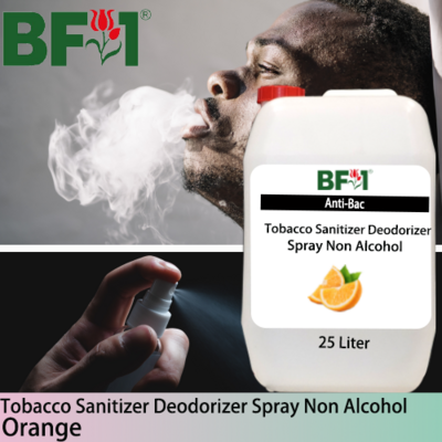 (ABTSD1) Orange Anti-Bac Tobacco Sanitizer Deodorizer Spray - Non Alcohol - 25L