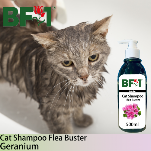 Cat Shampoo Flea Buster (CSO-Cat) - Geranium - 500ml ⭐⭐⭐⭐⭐