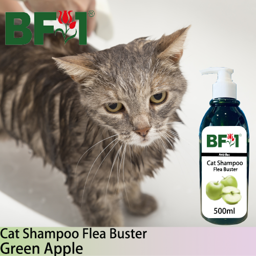 Cat Shampoo Flea Buster (CSO-Cat) - Apple - Green Apple - 500ml ⭐⭐⭐⭐⭐