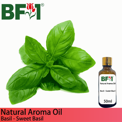 Natural Aroma Oil (AO) - Basil - Sweet Basil ( Giant Basil ) Aroma Oil  - 50ml
