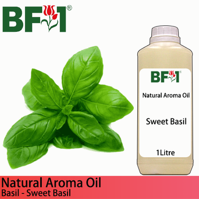 Natural Aroma Oil (AO) - Basil - Sweet Basil ( Giant Basil ) Aroma Oil  - 1L