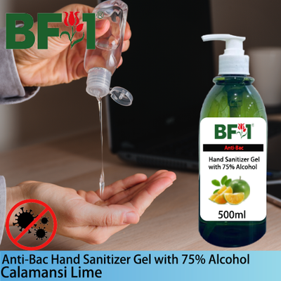 Anti-Bac Hand Sanitizer Gel with 75% Alcohol (ABHSG) - lime - Calamansi Lime - 500ml