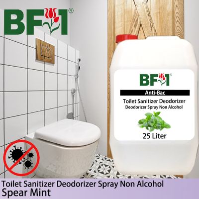 (ABTSD) mint - Spear Mint Anti-Bac Toilet Sanitizer Deodorizer Spray - Non Alcohol - 25L
