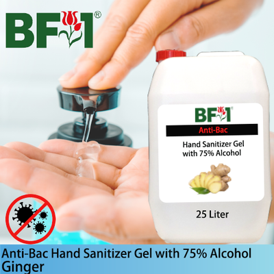 Anti-Bac Hand Sanitizer Gel with 75% Alcohol (ABHSG) - Ginger - 25L Anti-Bac Hand Sanitizer Gel with 75% Alcohol (ABHSG) - Ginger - 25L