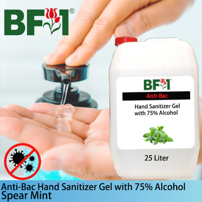 Anti-Bac Hand Sanitizer Gel with 75% Alcohol (ABHSG) - mint - Spear Mint - 25L Anti-Bac Hand Sanitizer Gel with 75% Alcohol (ABHSG) - mint - Spear Mint - 25L