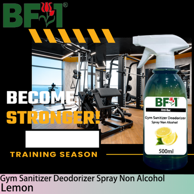 (ABGSD) Lemon Anti-Bac Gym Sanitizer Deodorizer Spray - Non Alcohol - 500ml (ABGSD) Lemon Anti-Bac Gym Sanitizer Deodorizer Spray - Non Alcohol - 500ml