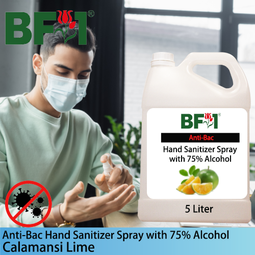Anti-Bac Hand Sanitizer Spray with 75% Alcohol (ABHSS) - Lime - Calamansi Lime - 5L