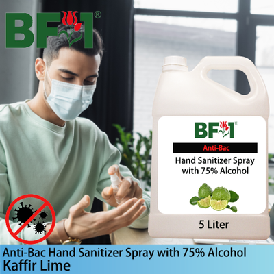 Anti-Bac Hand Sanitizer Spray with 75% Alcohol (ABHSS) - Lime - Kaffir Lime - 5L