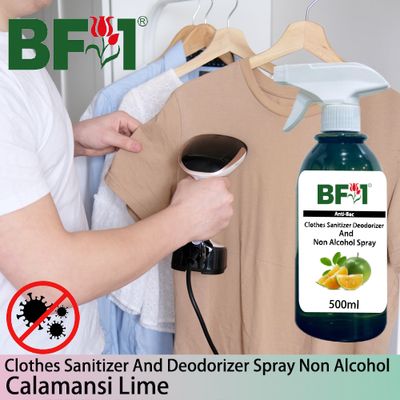 Anti-Bac Clothes Sanitizer and Deodorizer Spray (ABCSD) - Non Alcohol with lime - Calamansi Lime - 500ml