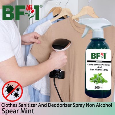 Anti-Bac Clothes Sanitizer and Deodorizer Spray (ABCSD) - Non Alcohol with mint - Spear Mint - 500ml