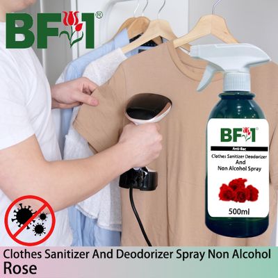 Anti-Bac Clothes Sanitizer and Deodorizer Spray (ABCSD) - Non Alcohol with Rose - 500ml