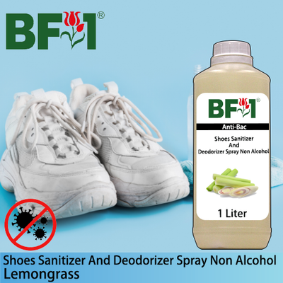 Anti-Bac Shoes Sanitizer and Deodorizer Spray (ABSSD) - Non Alcohol with Lemongrass - 1L