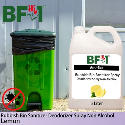 (ABRBSD) Lemon Anti-Bac Rubbish Bin Sanitizer Deodorizer Spray - Non Alcohol - 5L (ABRBSD) Lemon Anti-Bac Rubbish Bin Sanitizer Deodorizer Spray - Non Alcohol - 5L