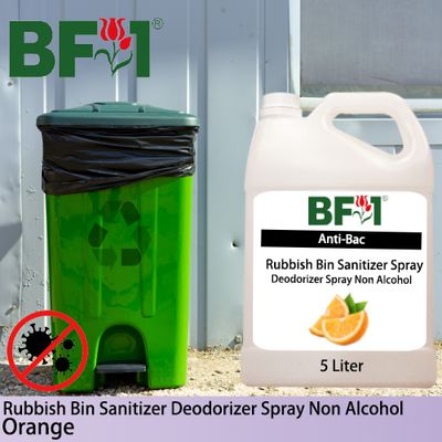 (ABRBSD) Orange Anti-Bac Rubbish Bin Sanitizer Deodorizer Spray - Non Alcohol - 5L (ABRBSD) Orange Anti-Bac Rubbish Bin Sanitizer Deodorizer Spray - Non Alcohol - 5L