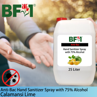 Anti-Bac Hand Sanitizer Spray with 75% Alcohol (ABHSS) - Lime - Calamansi Lime - 25L