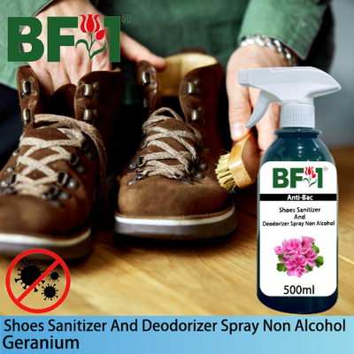 Anti-Bac Shoes Sanitizer and Deodorizer Spray (ABSSD) - Non Alcohol with Geranium - 500ml